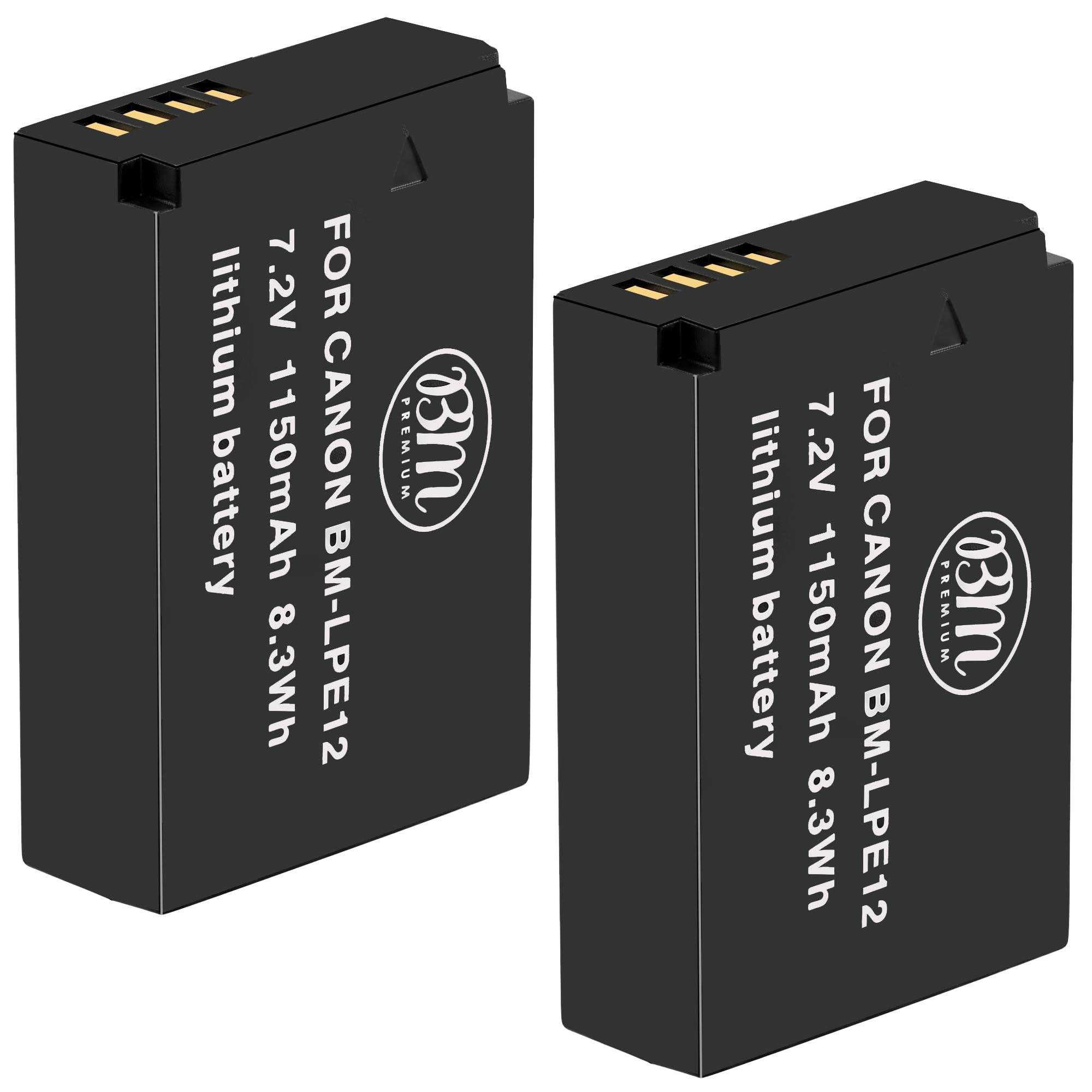 Amazon.com : BM Premium 2-Pack of LP-E12 Batteries for Canon EOS-M